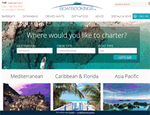 Tablet Screenshot of boatbookings.com
